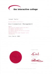 Environmental Certificate