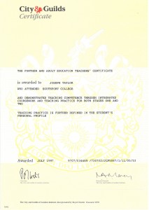 Teaching Certificate